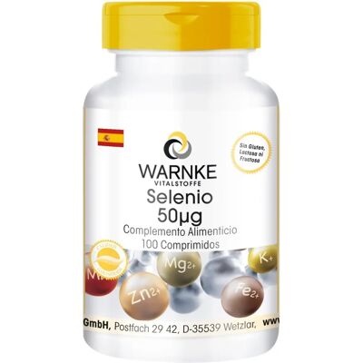 Warnke Vitalstoffe GmbH Selen 50 μg - 100 Tabletten - Nahrungsergänzung Warnke Vitalstoffe GmbH Selen 50 μg - 100 Tabletten - Nahrungsergänzung