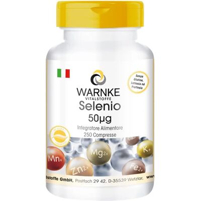 Warnke Vitalstoffe GmbH Selenio - 50 μg Nahrungsergänzung - 250 Tabletten Warnke Vitalstoffe GmbH Selenio - 50 μg Nahrungsergänzung - 250 Tabletten