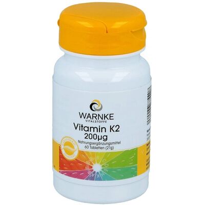 Warnke Vitalstoffe GmbH Vitamina K2 200 μg Compresse - Integratori Warnke Vitalstoffe GmbH Vitamina K2 200 μg Compresse - Integratori