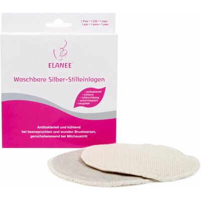 ELANEE 218-00 Stillenlagen Silber waschbar 2 St ELANEE 218-00 Stillenlagen Silber waschbar 2 St