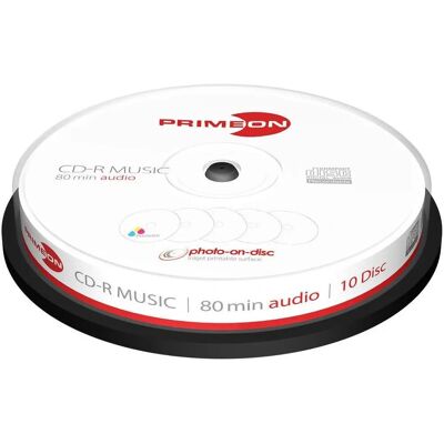 Primeon 2761111 CD-R 700MB - Audio, 10 pcs Primeon 2761111 CD-R 700MB - Audio, 10 pcs