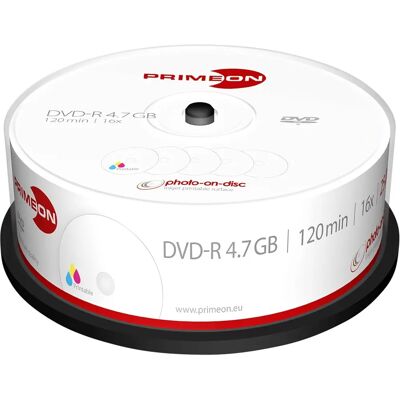 Primeon 2761205 DVD-R 4,7 Go 25 pièces - DVD-R Primeon 2761205 DVD-R 4,7 Go 25 pièces - DVD-R