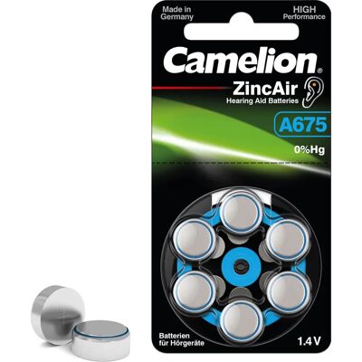 Camelion A675 Zink-Luft Hörgerätbatterien - 6er Pack Camelion A675 Zink-Luft Hörgerätbatterien - 6er Pack