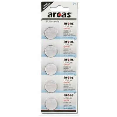 Arcas Lithium CR2032 - Pack de 5 Piles - Publicité Arcas Lithium CR2032 - Pack de 5 Piles - Publicité