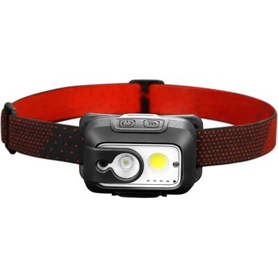Arcas Lampe frontale - LED 9W, 6 Modes, Capteur, Rechargeable - Publicité Arcas Lampe frontale - LED 9W, 6 Modes, Capteur, Rechargeable - Publicité