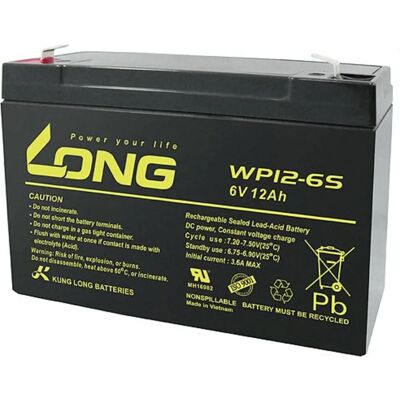 Long WP12-6S - 6V 12Ah Lead-Acid Battery AGM Long WP12-6S - 6V 12Ah Lead-Acid Battery AGM