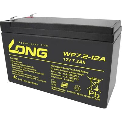 Long WP7.2-12A/F1 Batteri 12 V 7,2 Ah AGM - Batteritype Long WP7.2-12A/F1 Batteri 12 V 7,2 Ah AGM - Batteritype