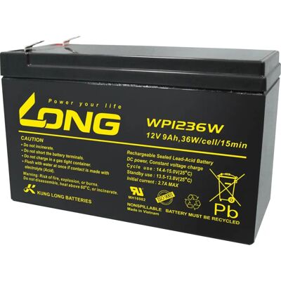 Long WP1236W Batterie - AGM 12V 9Ah - USV & Sicherheit Long WP1236W Batterie - AGM 12V 9Ah - USV & Sicherheit
