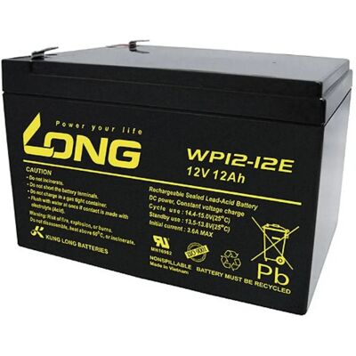 Long WP12-12E 12V 12Ah Lead Battery - Cycle Resistant AGM - Maintenance Free Long WP12-12E 12V 12Ah Lead Battery - Cycle Resistant AGM - Maintenance Free