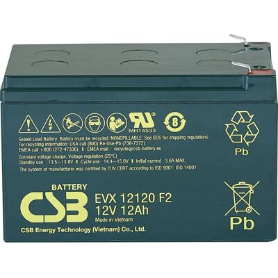 CSB Battery EVX 12120F2 - Zyklusoptimierte Batterie für EVs CSB Battery EVX 12120F2 - Zyklusoptimierte Batterie für EVs