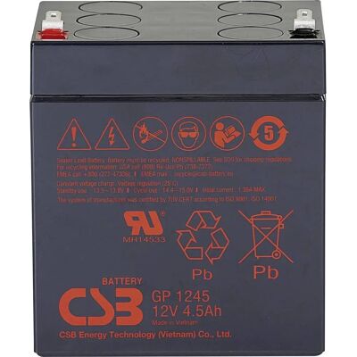 CSB Batterie GP1245F1 12V 4,5Ah USV Batterie - Wartungsfrei CSB Batterie GP1245F1 12V 4,5Ah USV Batterie - Wartungsfrei