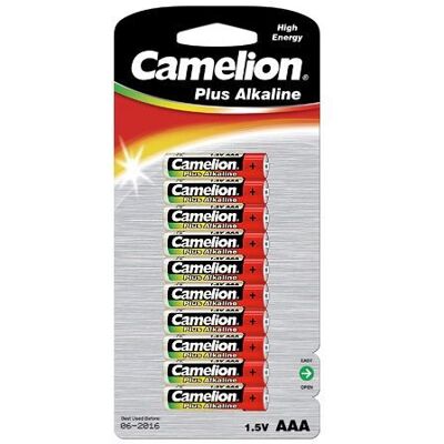 Piles Camelion LR03 AAA Alcalines - Pack de 10 - Publicité Piles Camelion LR03 AAA Alcalines - Pack de 10 - Publicité