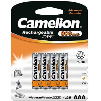 Camelion NH-AAA900-BP4 Wiederaufladbare Batterie AAA Nickel-Metall-Hydrid - Wiederaufladbare Batterie Camelion NH-AAA900-BP4 Wiederaufladbare Batterie AAA Nickel-Metall-Hydrid - Wiederaufladbare Batterie