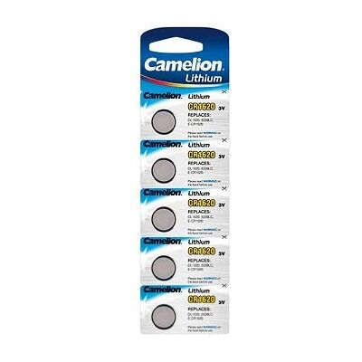 Batteria a bottone al litio Camelion CR1620 - Confezione da 5 Batteria a bottone al litio Camelion CR1620 - Confezione da 5