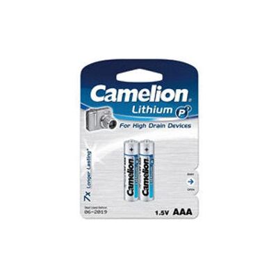 Pile rechargeable au lithium Camelion Modèle FR03-BP2 - Argent - Publicité Pile rechargeable au lithium Camelion Modèle FR03-BP2 - Argent - Publicité