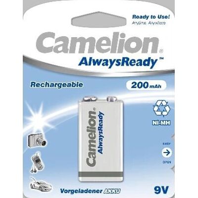 Camelion Modèle 9V/6HR61 Batterie Rechargeable NiMH - Publicité Camelion Modèle 9V/6HR61 Batterie Rechargeable NiMH - Publicité