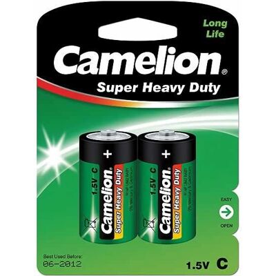 Camelion R14P-BP2G Batterij - Zink-Koolstof, Maat C Camelion R14P-BP2G Batterij - Zink-Koolstof, Maat C