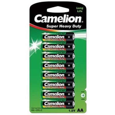 Camelion - R6P-BP8G - AA - 8-pack - Batterie - Publicité Camelion - R6P-BP8G - AA - 8-pack - Batterie - Publicité