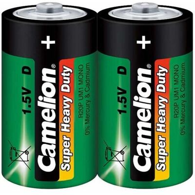 Camelion R20P-SP2G - Batterij - Zink-Koolstof - 1,5V - Verpakking van 2 Camelion R20P-SP2G - Batterij - Zink-Koolstof - 1,5V - Verpakking van 2
