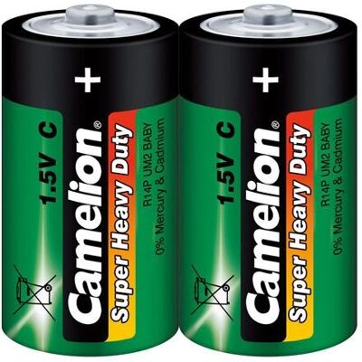 Camelion R14P-SP2G - Pile zinc chlorure - C - 1,5V - 2 pcs Camelion R14P-SP2G - Pile zinc chlorure - C - 1,5V - 2 pcs