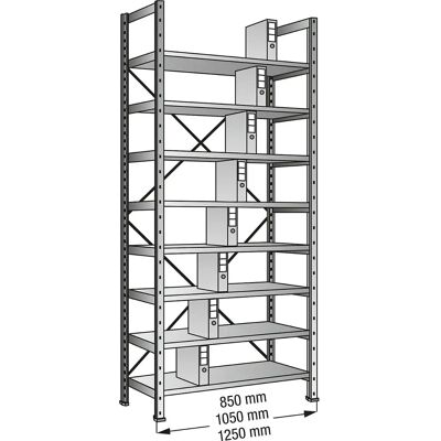 Estantería Básica Galvanizada Kaiserkraft - Archivo y Documentos Estantería Básica Galvanizada Kaiserkraft - Archivo y Documentos