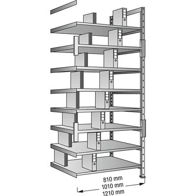 Estantería Ajustable Kaiserkraft - 3000mm Galvanizada, Doble Cara Estantería Ajustable Kaiserkraft - 3000mm Galvanizada, Doble Cara