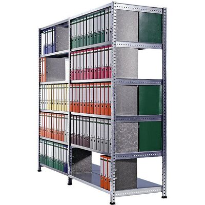 Estantería archivadora zincada, 2280mm, 1200 x 600mm Estantería archivadora zincada, 2280mm, 1200 x 600mm
