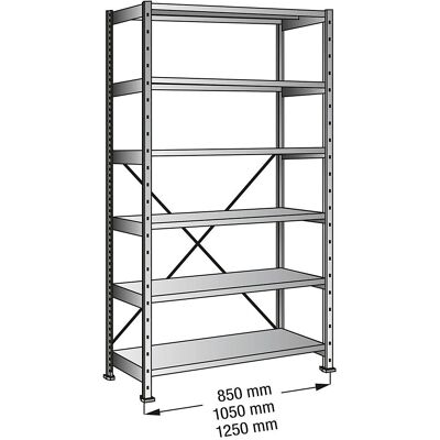 Estantería Industrial Kaiserkraft - Ajustable, Zincada - 2280mm de altura Estantería Industrial Kaiserkraft - Ajustable, Zincada - 2280mm de altura