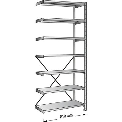 Estantería Galvanizada Kaiserkraft - 7 Baldas, 2640mm Estantería Galvanizada Kaiserkraft - 7 Baldas, 2640mm