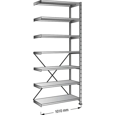 Estantería modular galvanizada Kaiser Kraft - 7 baldas, 2640mm Estantería modular galvanizada Kaiser Kraft - 7 baldas, 2640mm