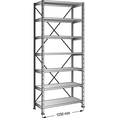 Estantería Zincada Kaiserkraft - 7 Niveles, 2640mm Alto, 1200mm Ancho Estantería Zincada Kaiserkraft - 7 Niveles, 2640mm Alto, 1200mm Ancho