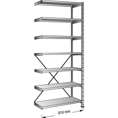 Estantería regulable galvanizada Kaiserkraft - Estantería Estantería regulable galvanizada Kaiserkraft - Estantería