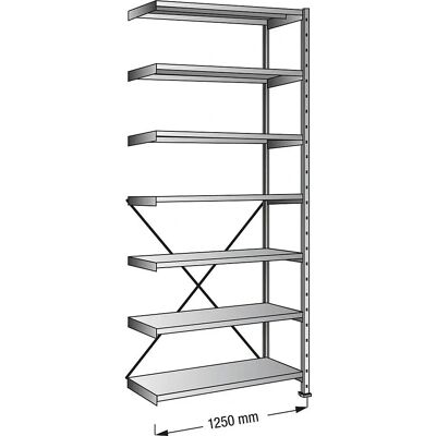 Estantería galvanizada Kaiserkraft - 7 baldas ajustables Estantería galvanizada Kaiserkraft - 7 baldas ajustables