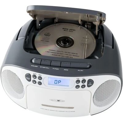 Reflexion RCR2260GR - Lecteur radio CD cassette - Gris-blanc Reflexion RCR2260GR - Lecteur radio CD cassette - Gris-blanc