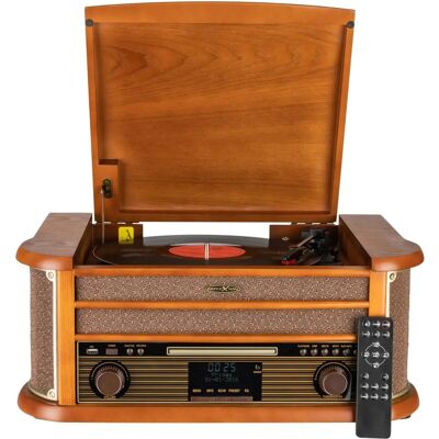 Reflexion HIF2002DAB Retro drewniany system stereo z gramofonem - System stereo Reflexion HIF2002DAB Retro drewniany system stereo z gramofonem - System stereo