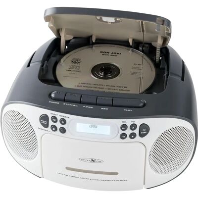 Reflexion RCR2260DAB/GR - Przenośne radio z CD, USB, DAB+, kaseta, FM - 20W Reflexion RCR2260DAB/GR - Przenośne radio z CD, USB, DAB+, kaseta, FM - 20W