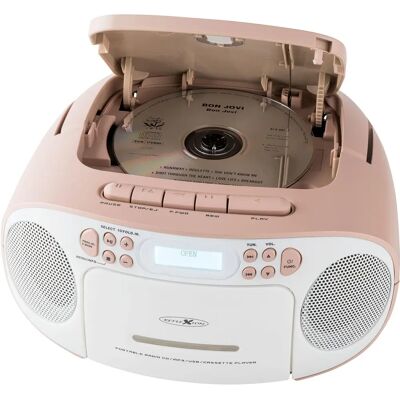 Reflexion Roze DAB+ CD Radio met Cassette & USB - Draagbare Stereo Speler Reflexion Roze DAB+ CD Radio met Cassette & USB - Draagbare Stereo Speler