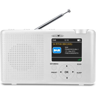 Reflexion TRA23DAB/WH Επαναφορτιζόμενο DAB+ και FM Ραδιόφωνο γραφείου - Ραδιόφωνο Reflexion TRA23DAB/WH Επαναφορτιζόμενο DAB+ και FM Ραδιόφωνο γραφείου - Ραδιόφωνο