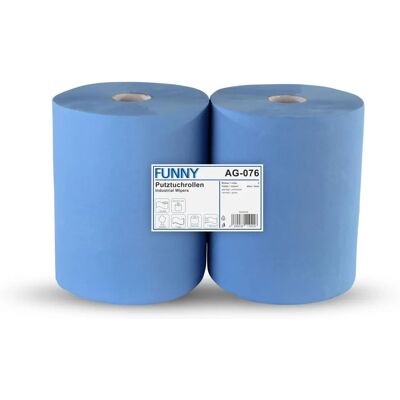 Funny - 2-ply 36cm - Blå - 1000 ark - Rulle toalettpapper Funny - 2-ply 36cm - Blå - 1000 ark - Rulle toalettpapper