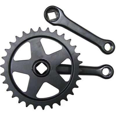 Stalen Crankset Mijnen Pieper 125mm - 36 Tanden Stalen Crankset Mijnen Pieper 125mm - 36 Tanden