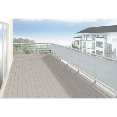 FLORACORD Balkon Sichtschutz - 300x65 cm, Grau, UV-beständig FLORACORD Balkon Sichtschutz - 300x65 cm, Grau, UV-beständig