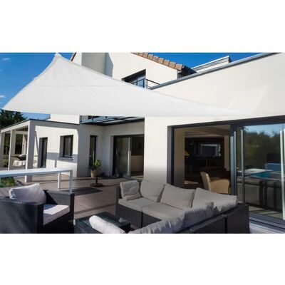 FLORACORD Dreieck Sonnensegel - 460cm x 460cm - Weiß FLORACORD Dreieck Sonnensegel - 460cm x 460cm - Weiß