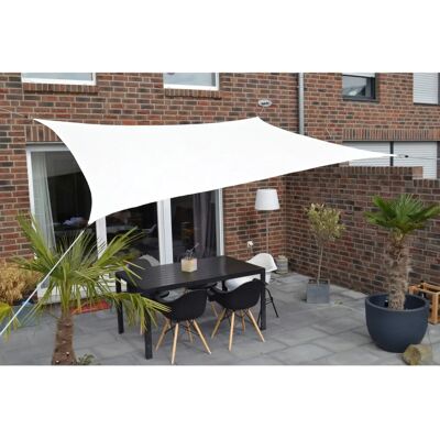 FLORACORD Sonnensegel - Viereck, 250x300 cm, Beige/Weiß - Sonnensegel FLORACORD Sonnensegel - Viereck, 250x300 cm, Beige/Weiß - Sonnensegel