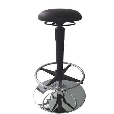 Zuverlässiger Höhenverstellbarer Hocker - 450mm Rundsitz - Chromring Zuverlässiger Höhenverstellbarer Hocker - 450mm Rundsitz - Chromring