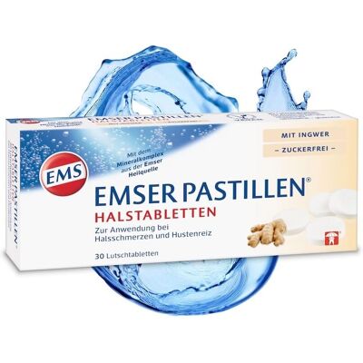 EMSER - Pastillen Halstabletten - Ingwer, Salbei, Zuckerfrei - Lozenge EMSER - Pastillen Halstabletten - Ingwer, Salbei, Zuckerfrei - Lozenge
