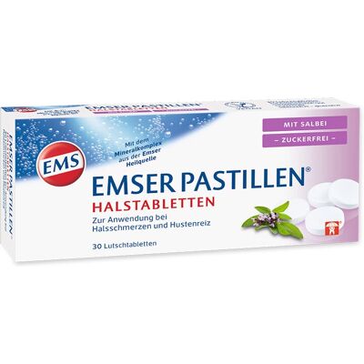 Emser Pastillen Salbei Zuckerfrei - Halstabletten Emser Pastillen Salbei Zuckerfrei - Halstabletten
