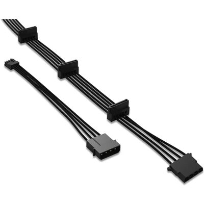 be quiet! Strømkabel CM-30750 - Sort 0,7m SATA be quiet! Strømkabel CM-30750 - Sort 0,7m SATA
