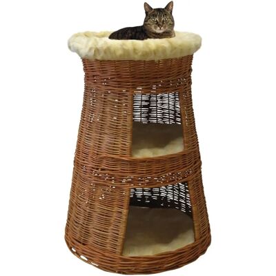 Silvio Design Katzen-Doppel-Korbturm - Beige - Katzenturm Silvio Design Katzen-Doppel-Korbturm - Beige - Katzenturm