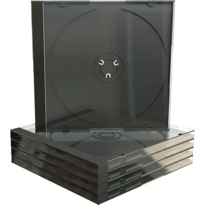 MediaRange Fundas 5u. negras transparentes - Almacenamiento de discos MediaRange Fundas 5u. negras transparentes - Almacenamiento de discos