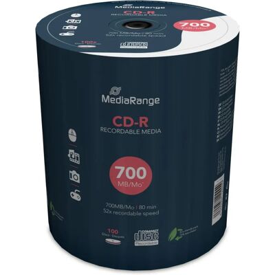 MediaRange MR204 700MB 52x CD-R - 100 Db MediaRange MR204 700MB 52x CD-R - 100 Db